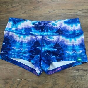 Wodbottom CrossFit Blue Tie-Dye Athletic Shorts